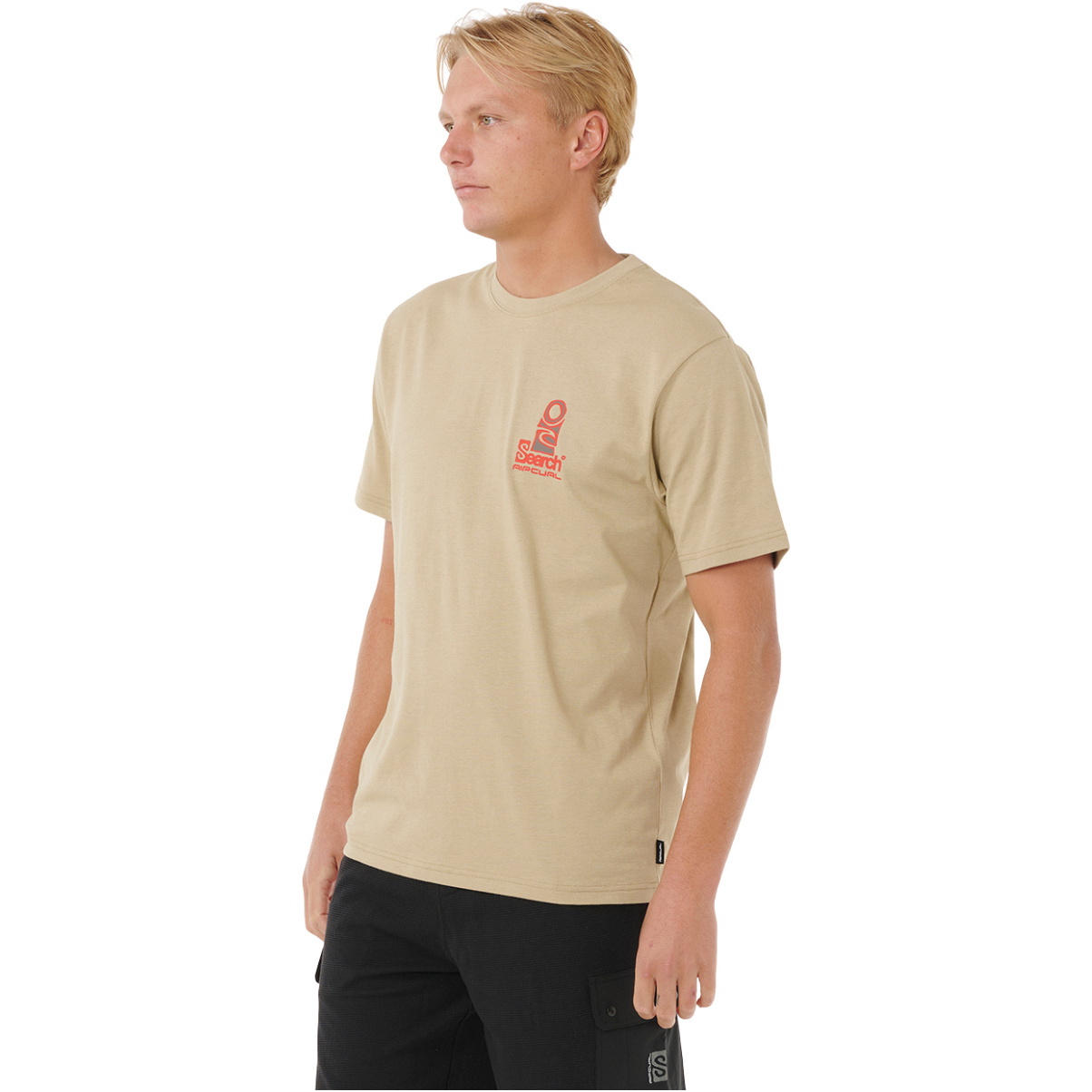 2025 Rip Curl Hombres Vaporcool Search Stack Tee 0K5MTE - Khaki Rock